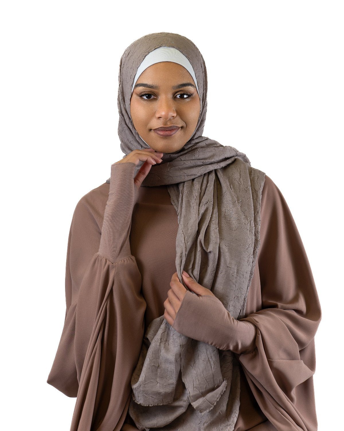 Hijab Scarf "Taupe bamboo" 2