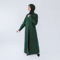Abaya dress style maxi dress for women with wide trousers 