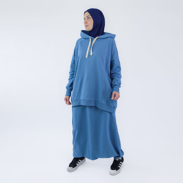 Zouaves puku urheilulliseen hijab - tyyliin - ”Blue Cloud”