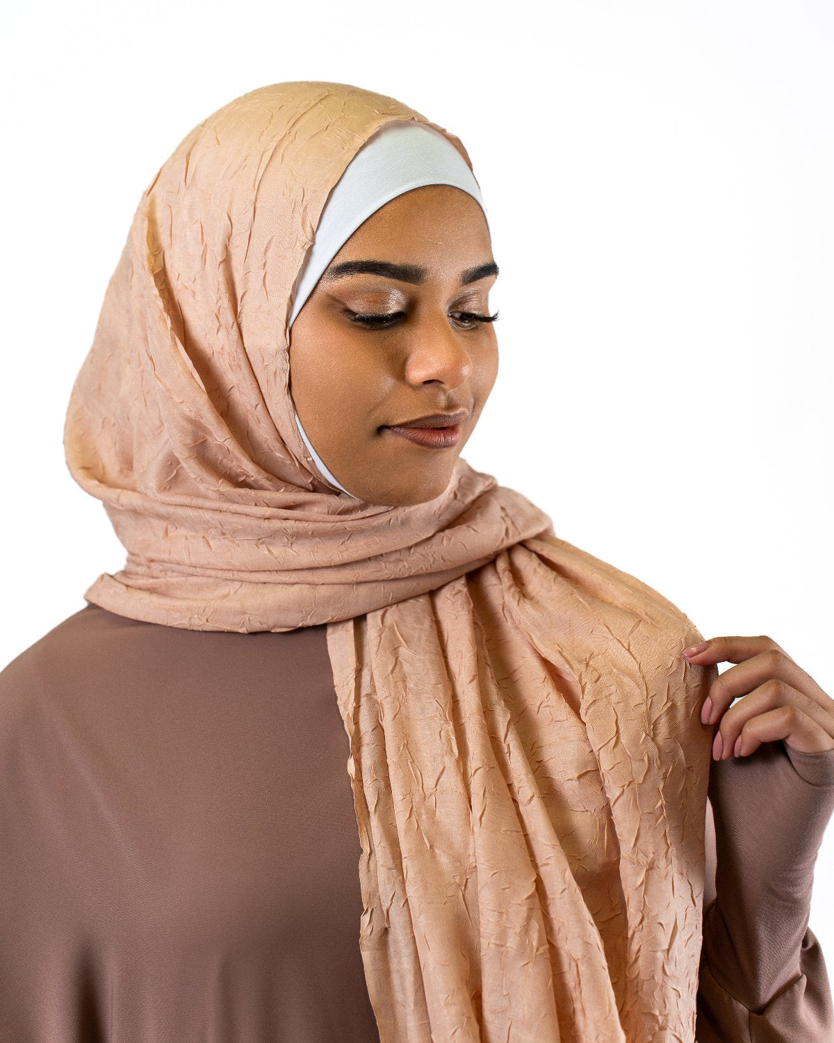 Hijab Scarf "Peach Nude bamboo" 7