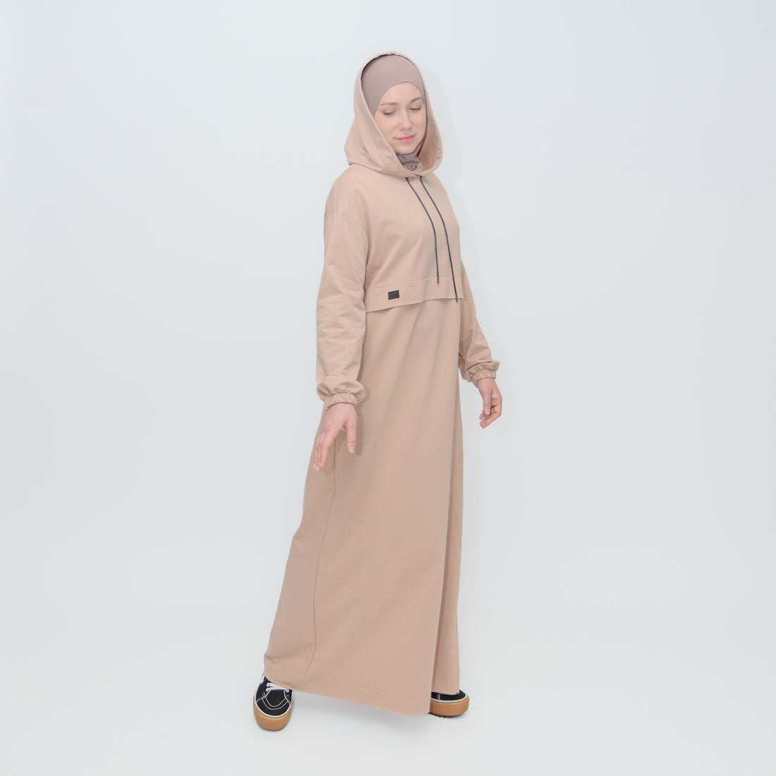 Мусульманское платье макси в стиле спортивная абая - "NUR"