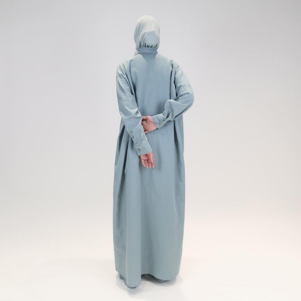 Abaya Blue Linen