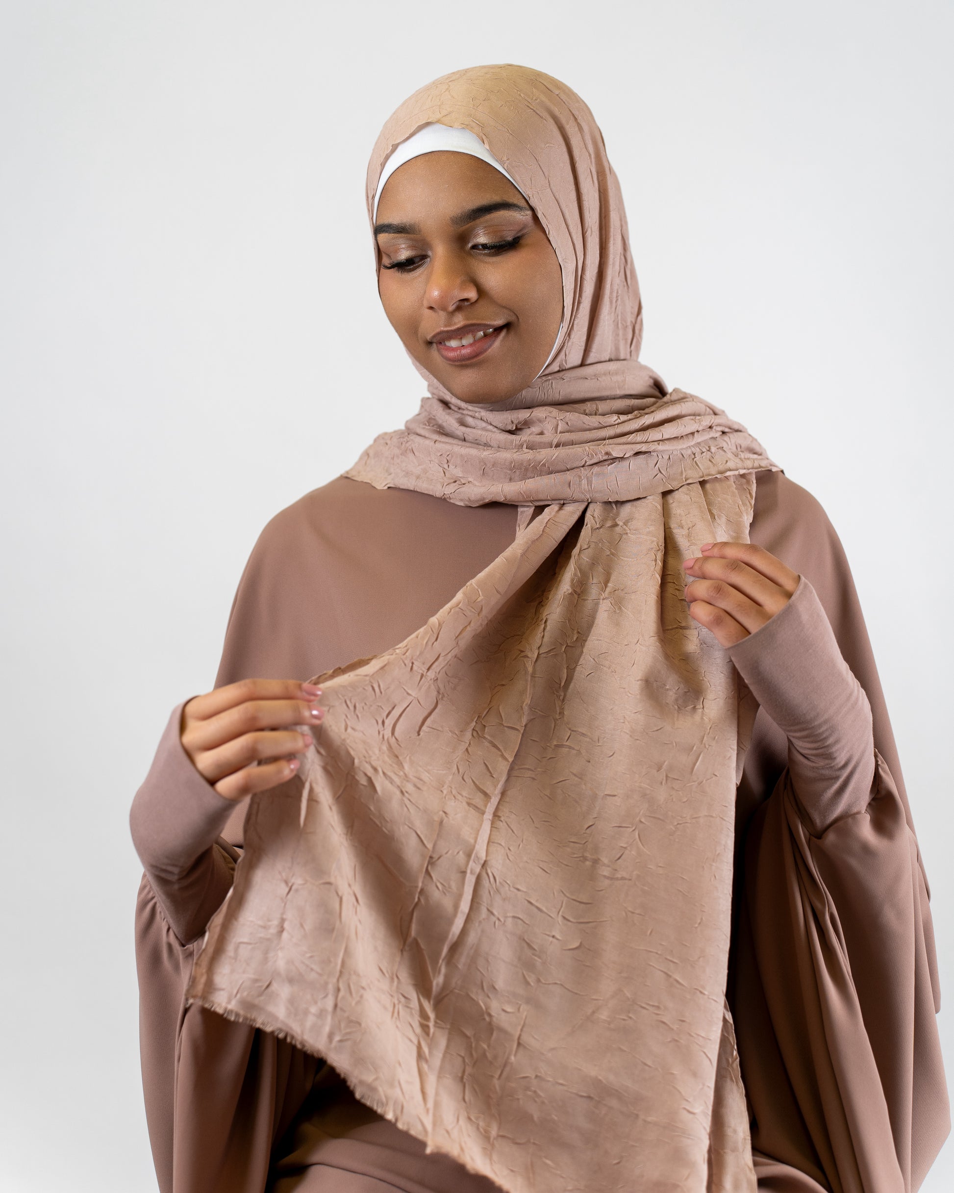 Hijab Scarf "Powdery Mocha bamboo" 6