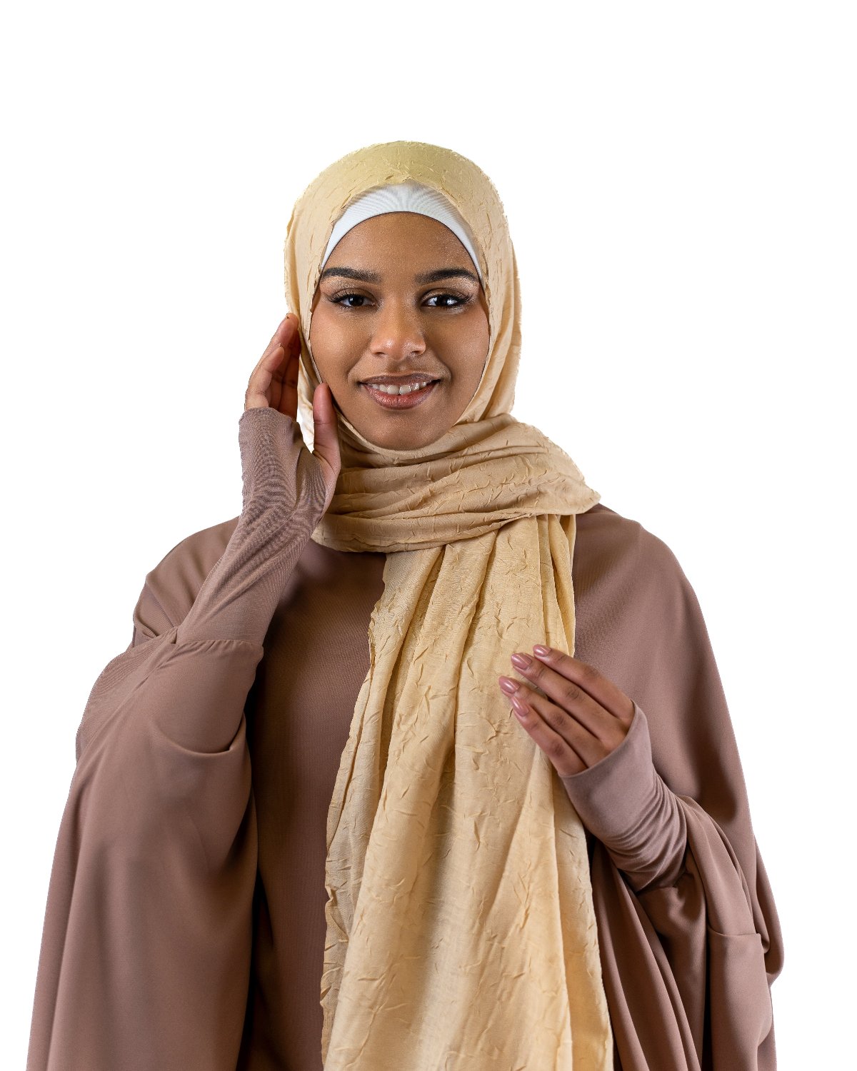 Hijab Scarf "Warm Beige bamboo" 5