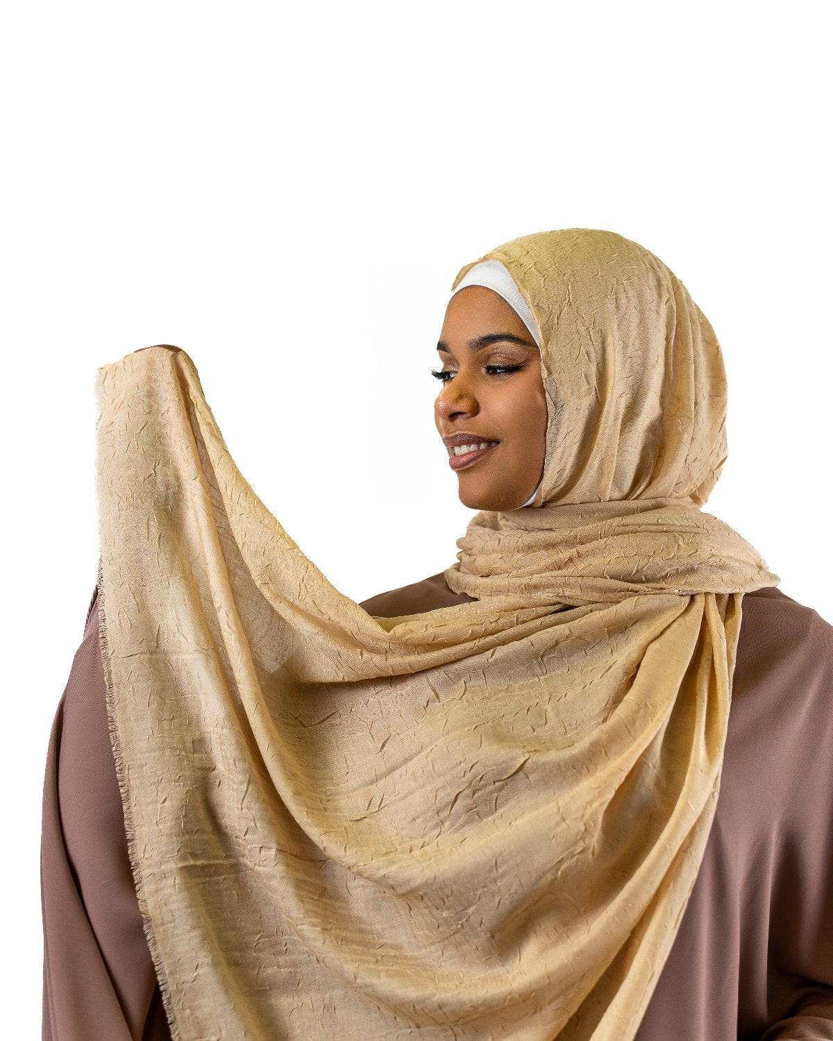 Hijab Scarf "Warm Beige bamboo" 7