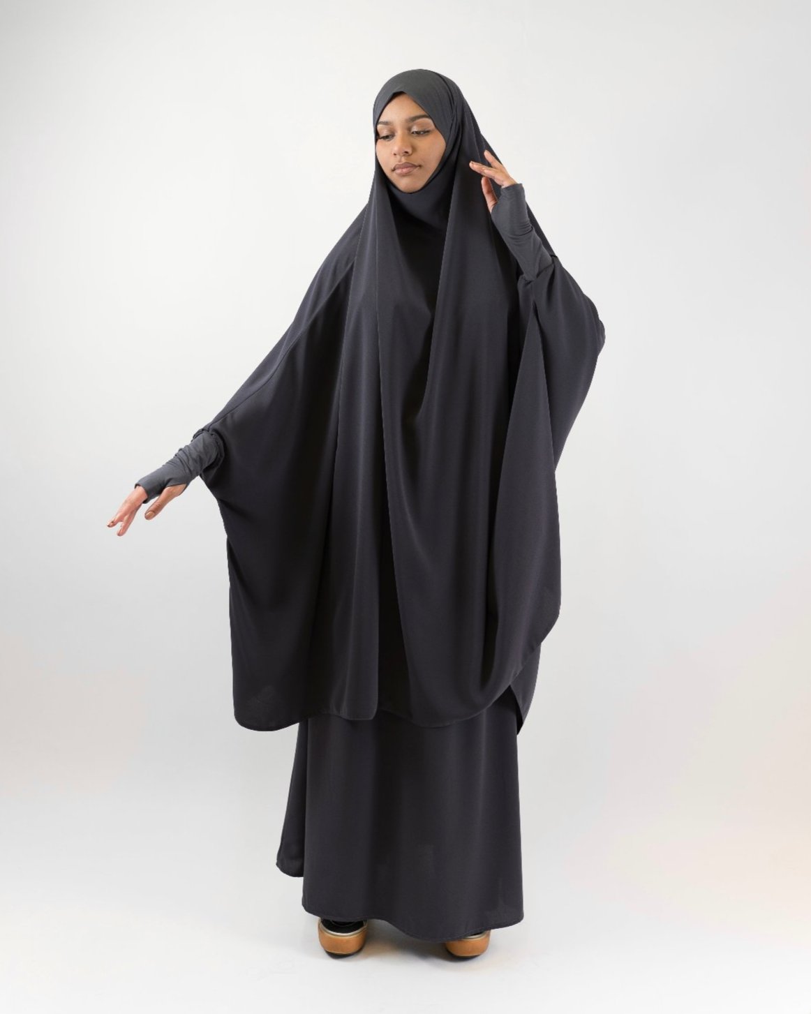 Khimar Jilbab  "Dark grey Aisha" 9