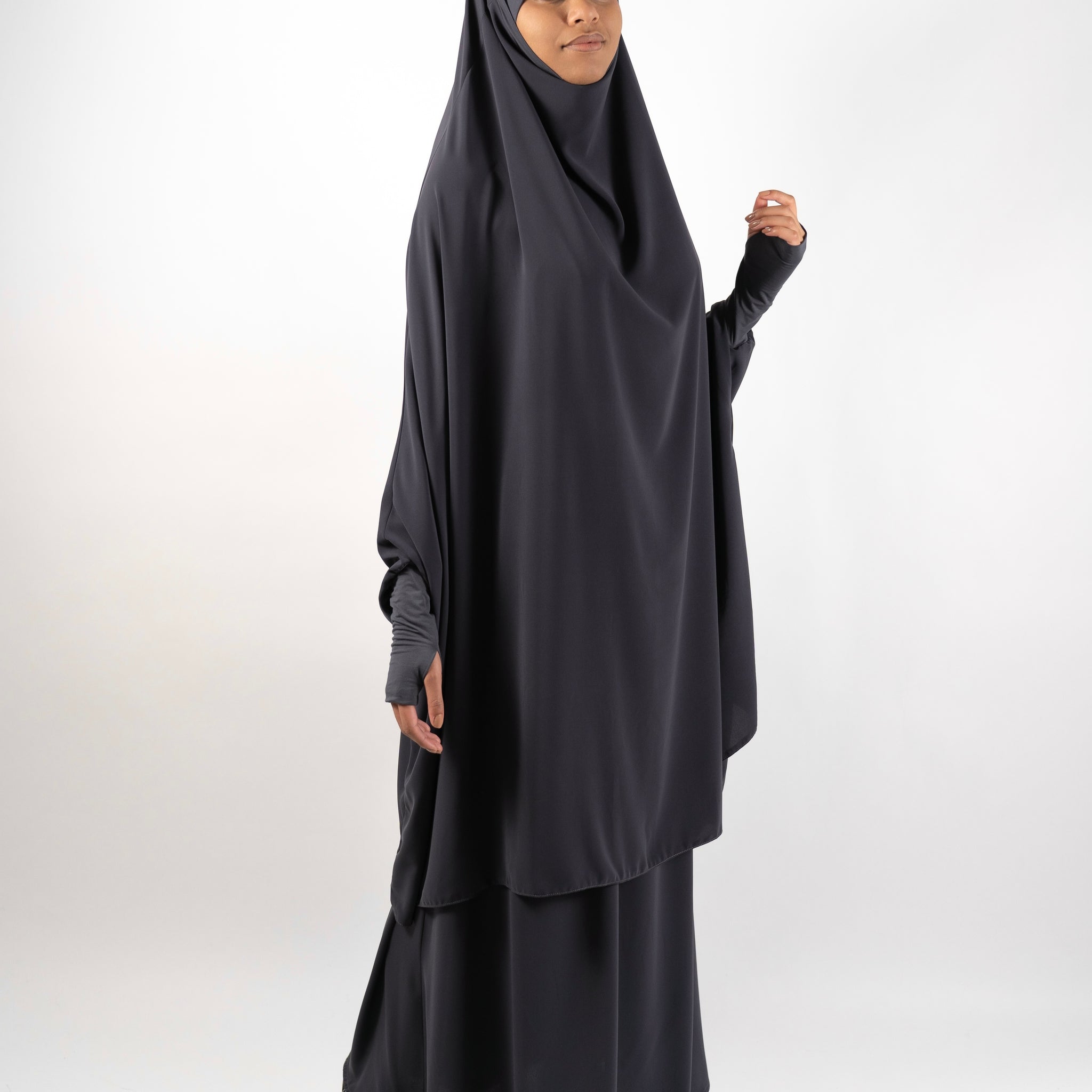 Khimar Jilbab  "Dark grey Aisha" 