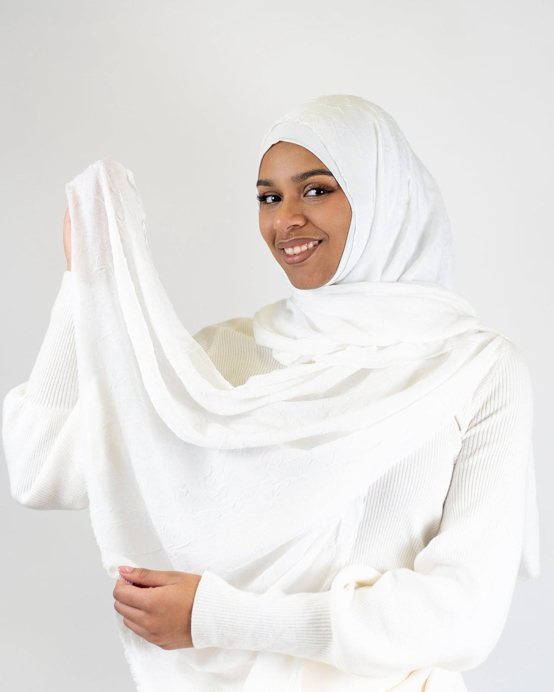 Hijab Scarf "Warm White bamboo"