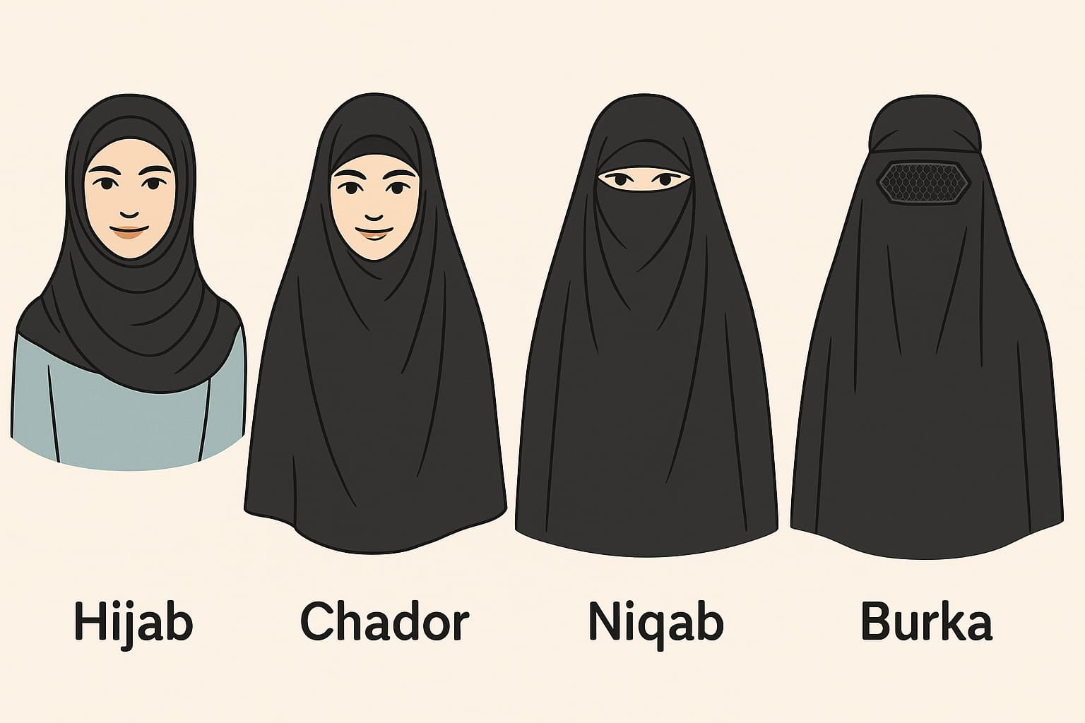 Burka vs Hijab